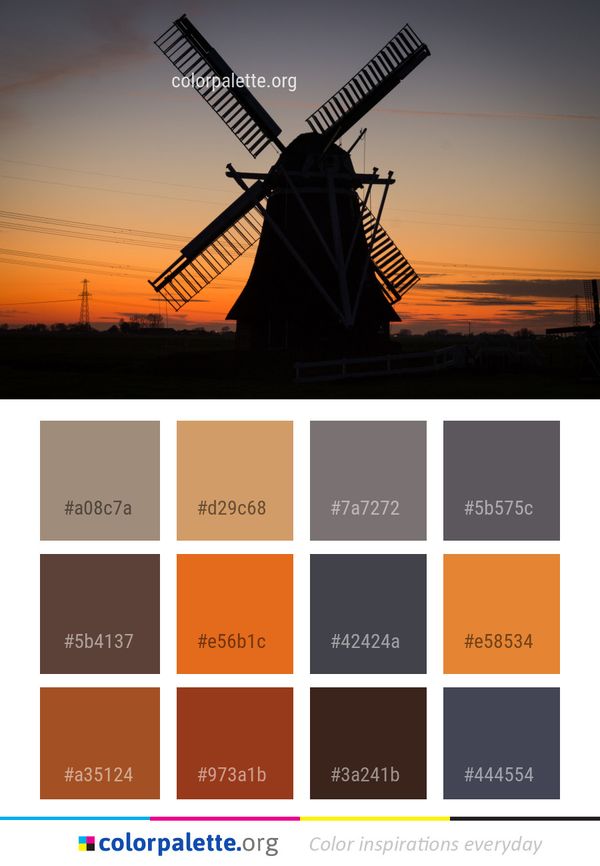 Windmill Sky Mill Color Palette