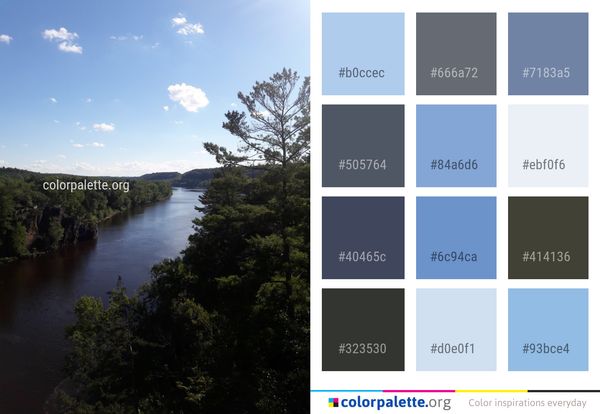 River Nature Sky Color Palette