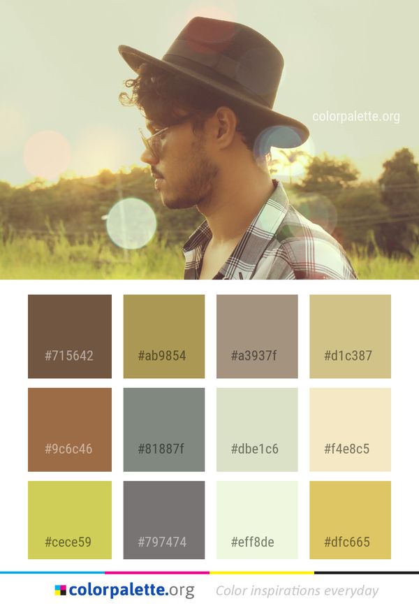 Yellow Photography Headgear Color Palette
