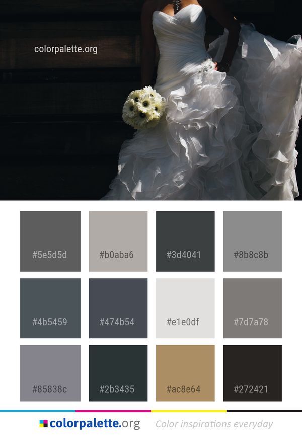 Flower White Dress Color Palette
