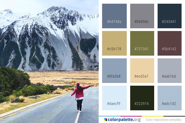 Mountainous Landforms Mountain Range Color Palette