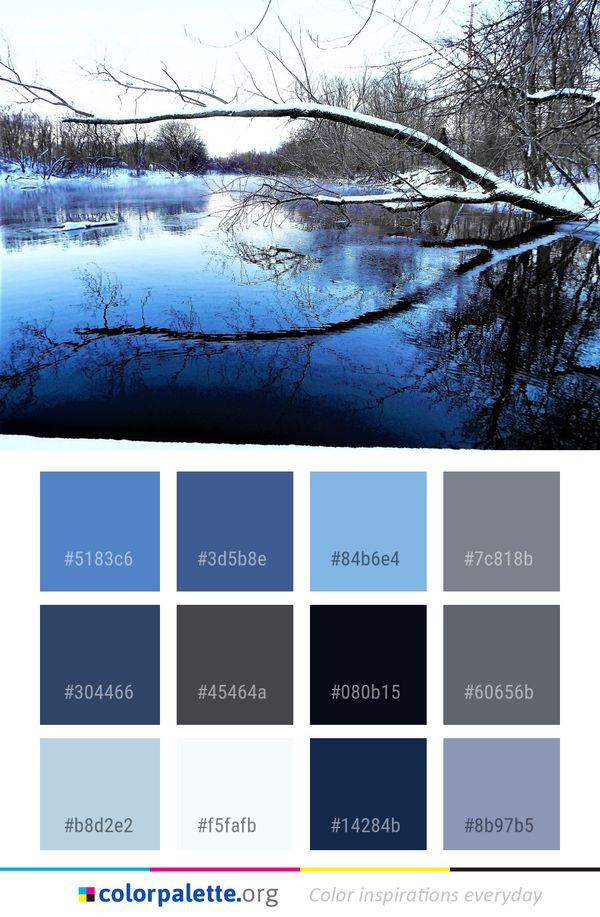 Reflection Water Winter Color Palette