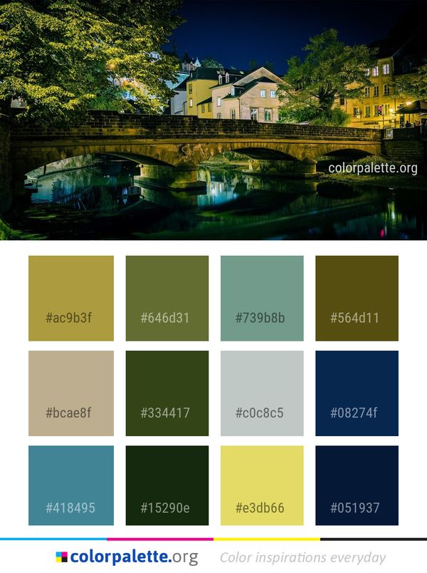 Reflection Waterway Water Color Palette
