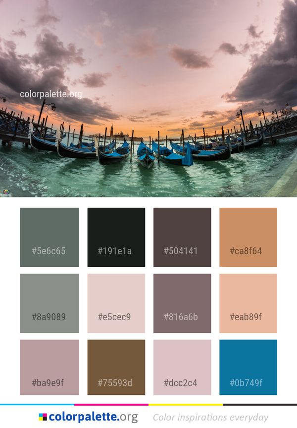Sky Waterway Water Color Palette
