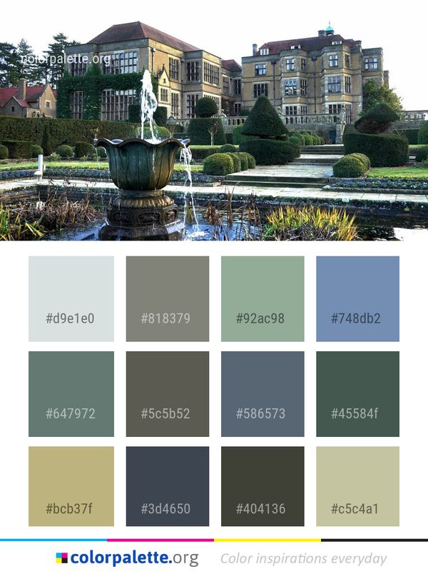 Water Stately Home Fountain Color Palette