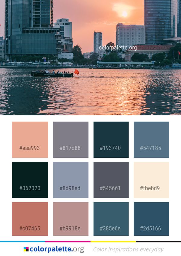 Water Waterway Body Of Color Palette