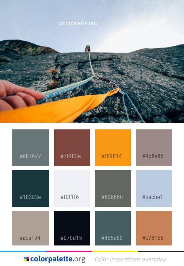 Wave Geological Phenomenon Water Color Palette