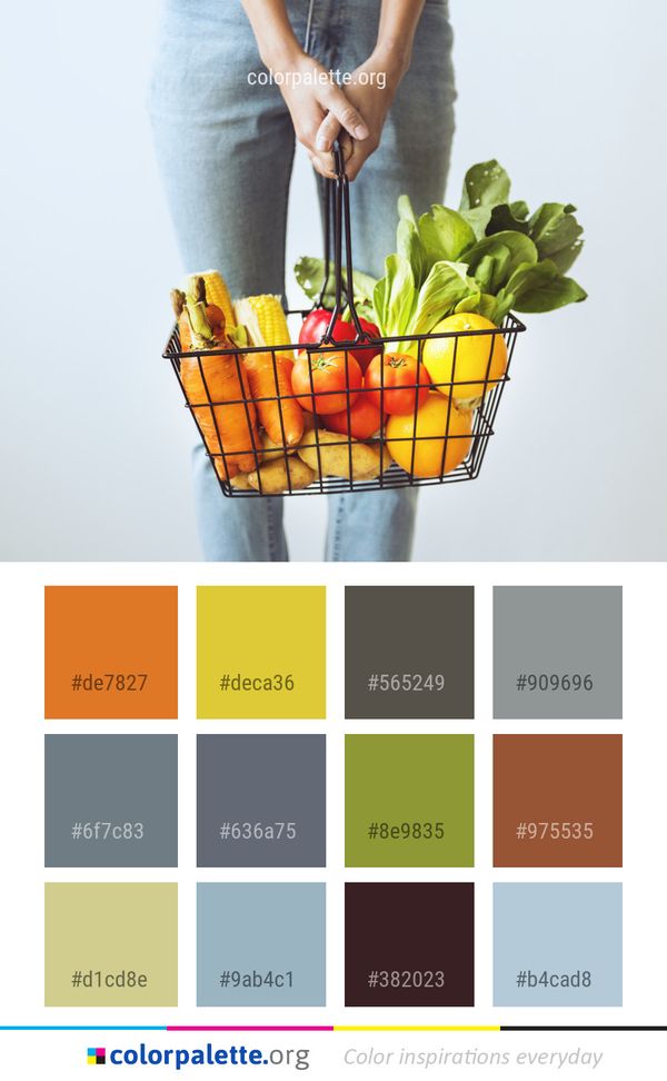 Flowerpot Handbag Produce Color Palette