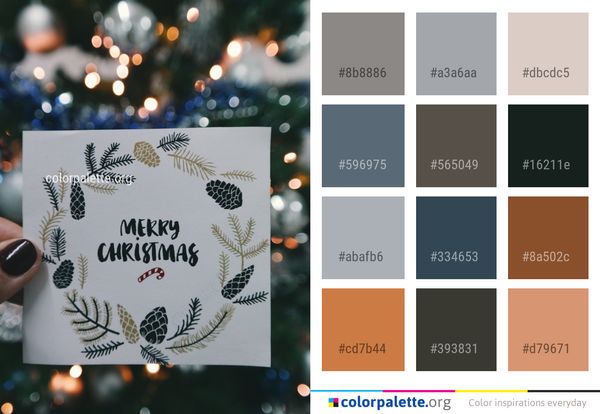 Font Tree Christmas Color Palette