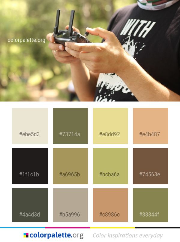 Hand Finger Nail Color Palette