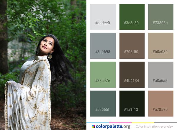Nature Beauty Girl Color Palette