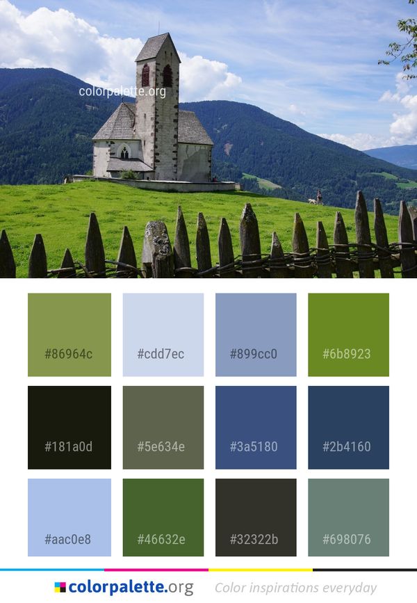Nature Mountainous Landforms Highland Color Palette