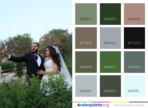 Photograph Woman Man Color Palette