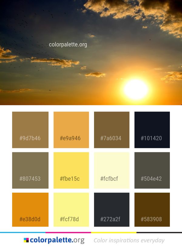 Sky Atmosphere Afterglow Color Palette