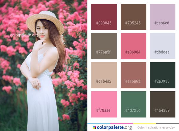 Flower Skin Beauty Color Palette