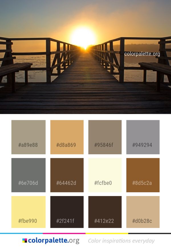 Pier Sunrise Sky Color Palette