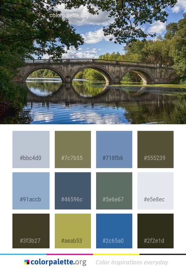 Reflection Waterway Water Color Palette