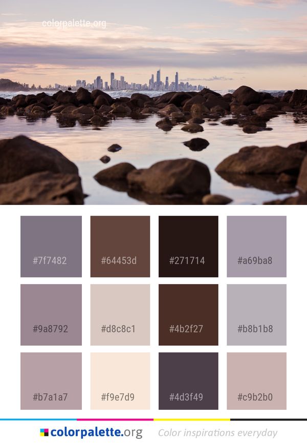 Rock Shore Sky Color Palette