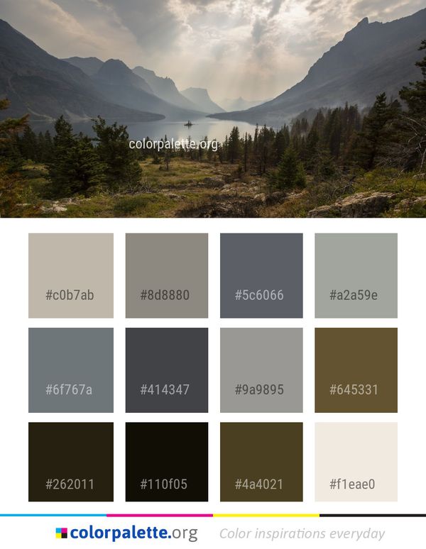 Wilderness Mountain Mountainous Landforms Color Palette