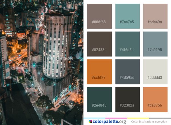 Metropolitan Area Cityscape City Color Palette