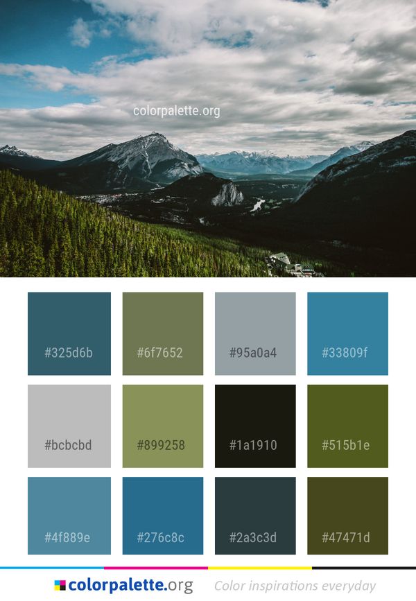 Mountainous Landforms Sky Nature Color Palette