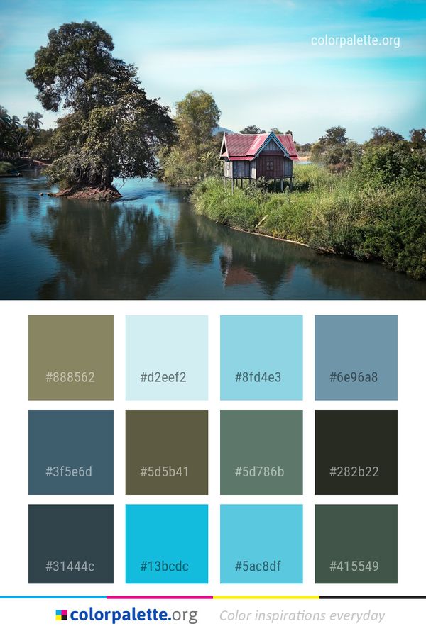 Reflection Waterway Water Color Palette