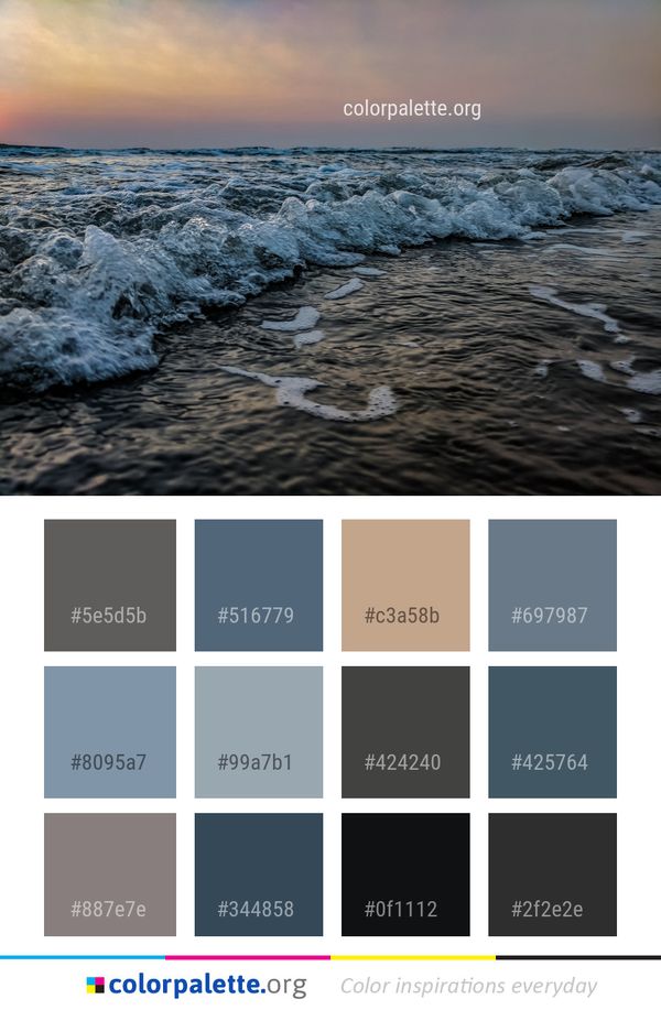 Sea Water Body Of Color Palette