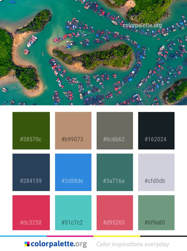 Water Green Aerial Photography Color Palette
