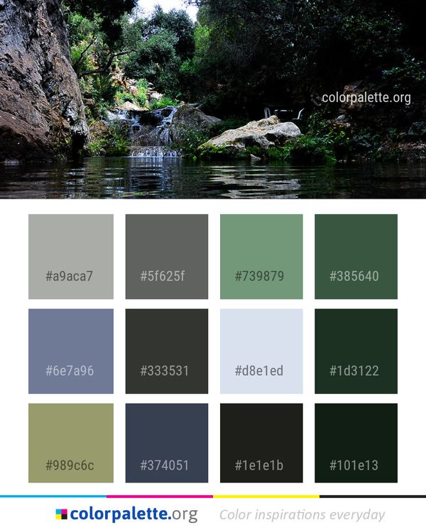 Water Nature Body Of Color Palette