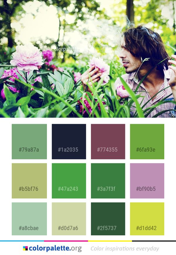 Flower Plant Green Color Palette