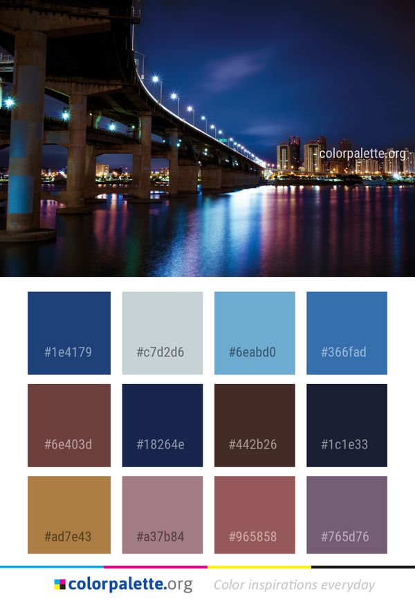 Metropolitan Area Reflection Cityscape Color Palette