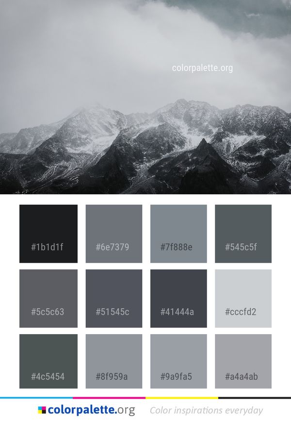 Mountainous Landforms Sky Mountain Color Palette