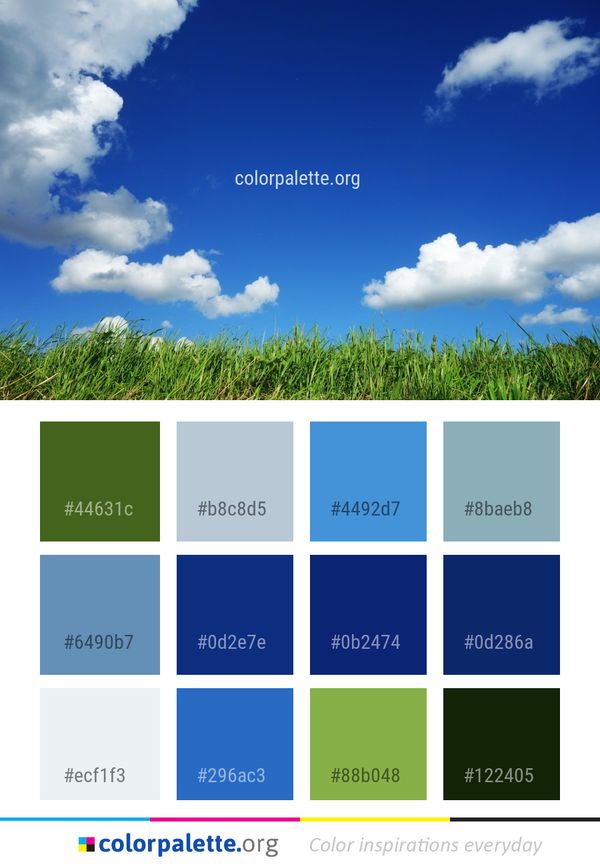 Sky Cloud Grassland Color Palette