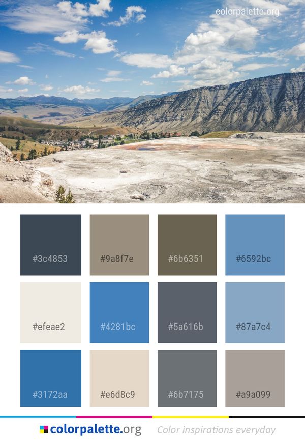 Sky Cloud Mountainous Landforms Color Palette