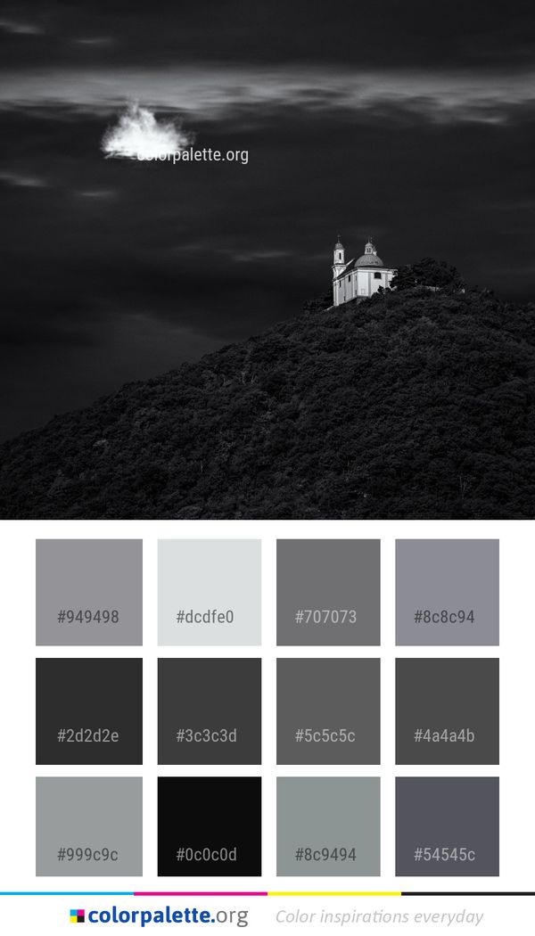 Sky White Black And Color Palette