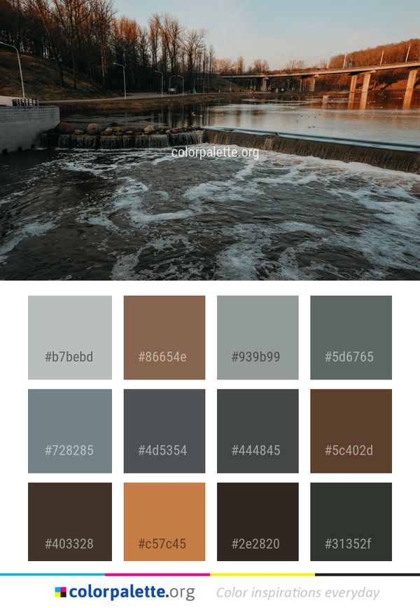 Water Body Of River Color Palette