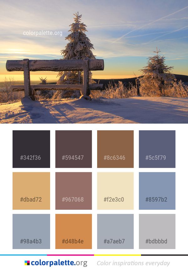Winter Snow Sky Color Palette