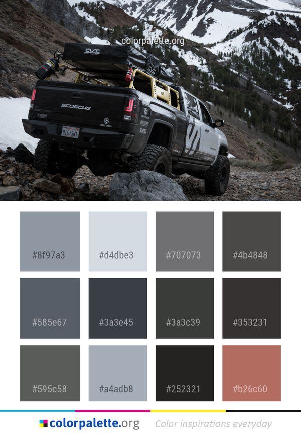 Car Motor Vehicle Color Palette