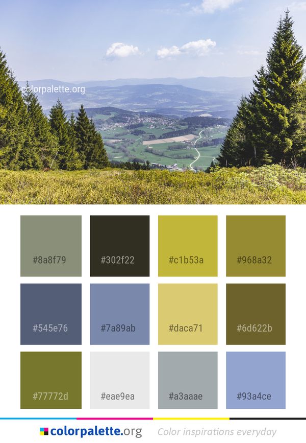 Nature Wilderness Mount Scenery Color Palette