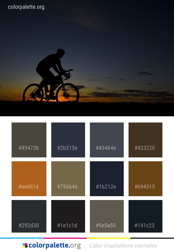 Sky Cycling Bicycle Color Palette
