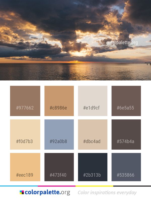 Sky Horizon Sunset Color Palette