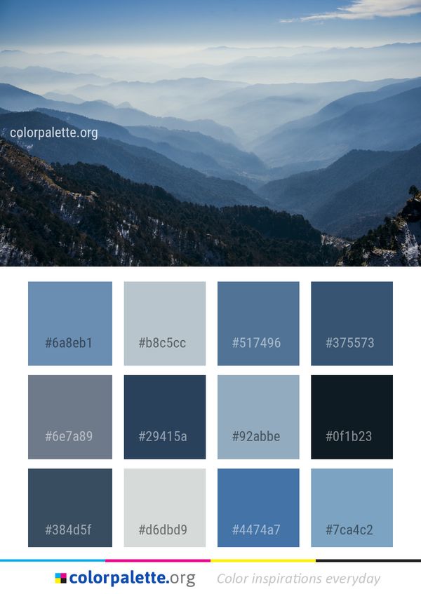 Sky Mountainous Landforms Mountain Range Color Palette