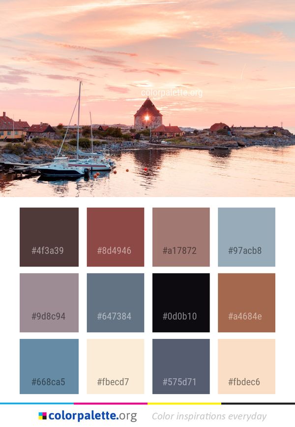 Sky Reflection Waterway Color Palette