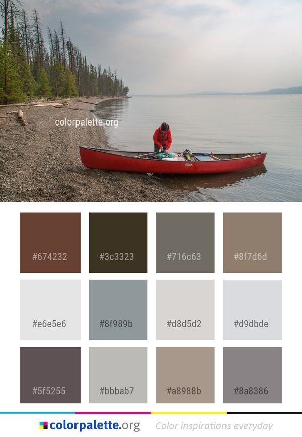 Boat Canoe Canoeing Color Palette
