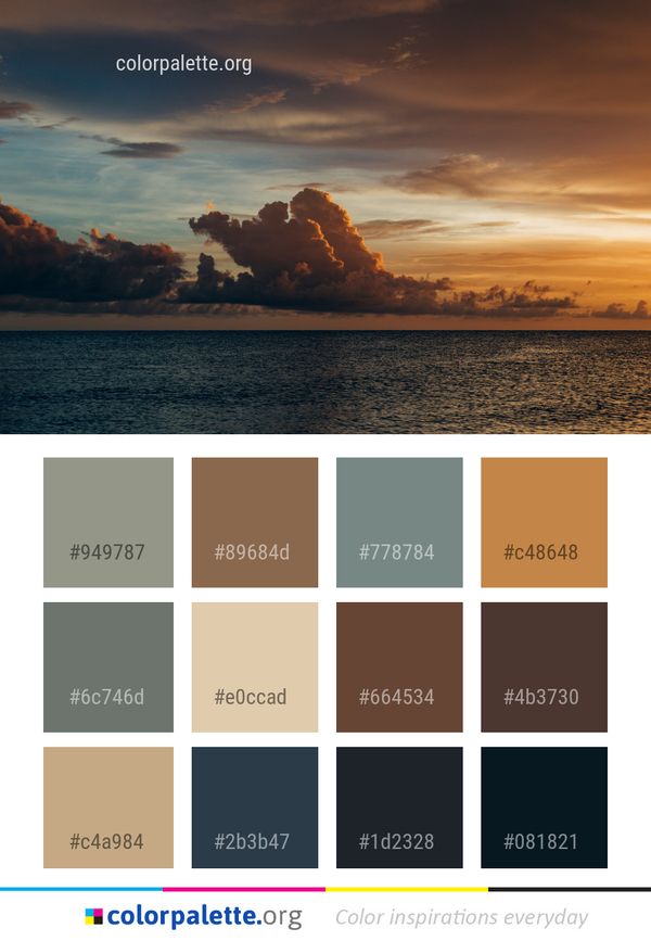 Sky Horizon Sunset Color Palette