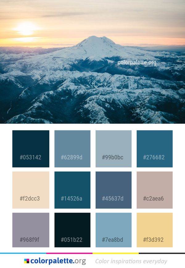 Sky Mountain Range Mountainous Landforms Color Palette