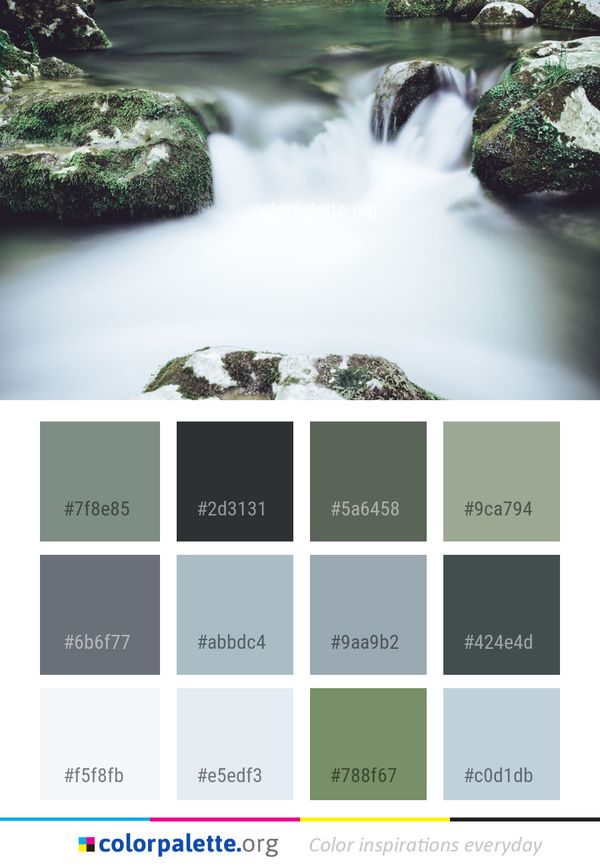 Water Nature Green Color Palette