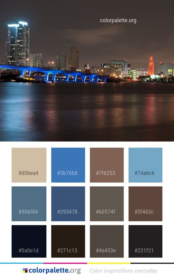 Cityscape Metropolitan Area Reflection Color Palette