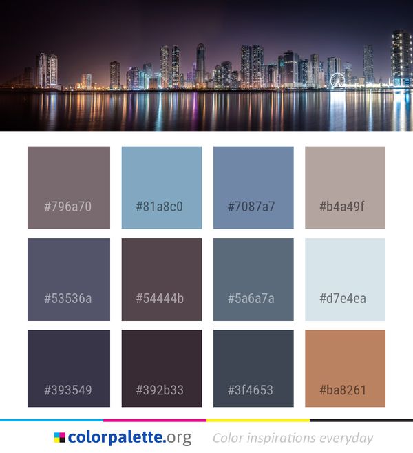 Cityscape Reflection Metropolis Color Palette