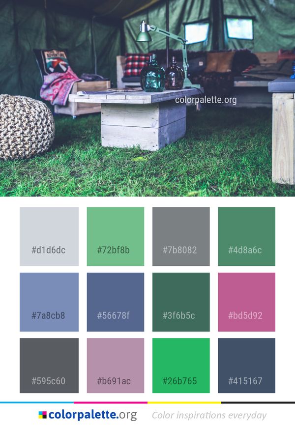 Furniture Grass Table Color Palette